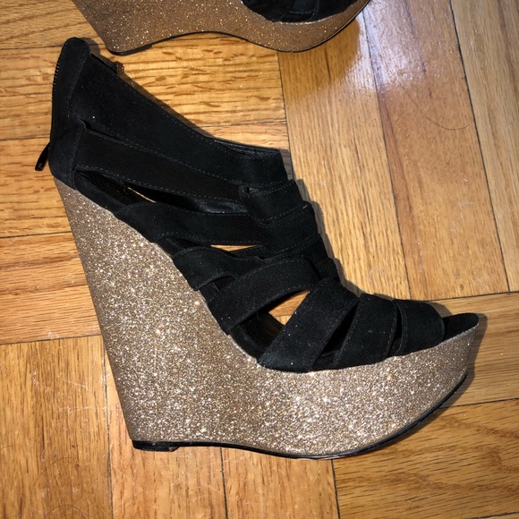 HP Aldo glitter Elle wedge heel - Picture 1 of 3